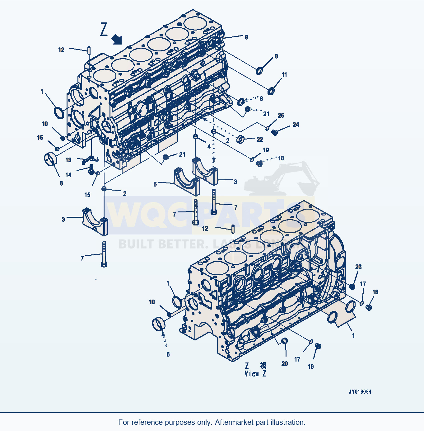 Komatsu WA270-7 Cylinder Block (#26601326-) parts diagram