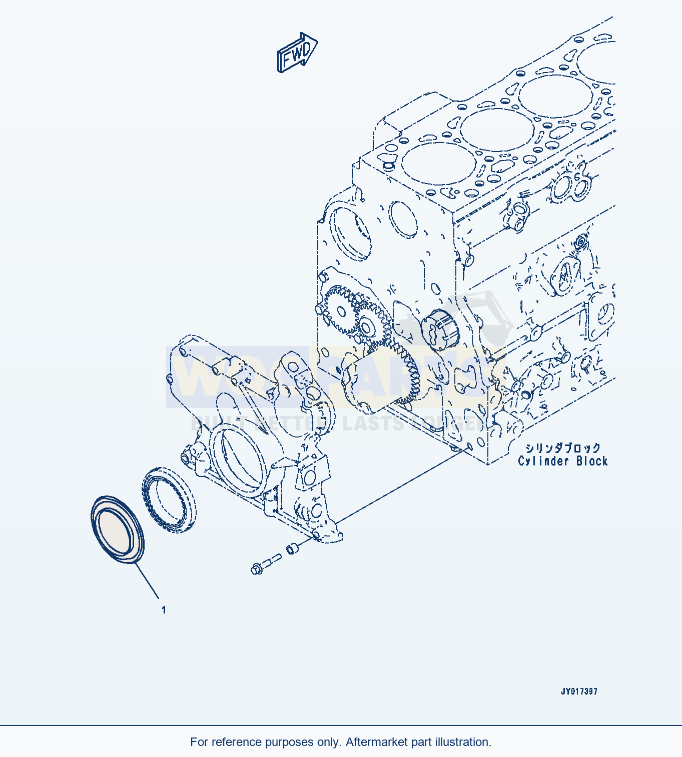 Komatsu WA270-7 Dust Seal (#26601326-) (Asr00-001001) parts diagram