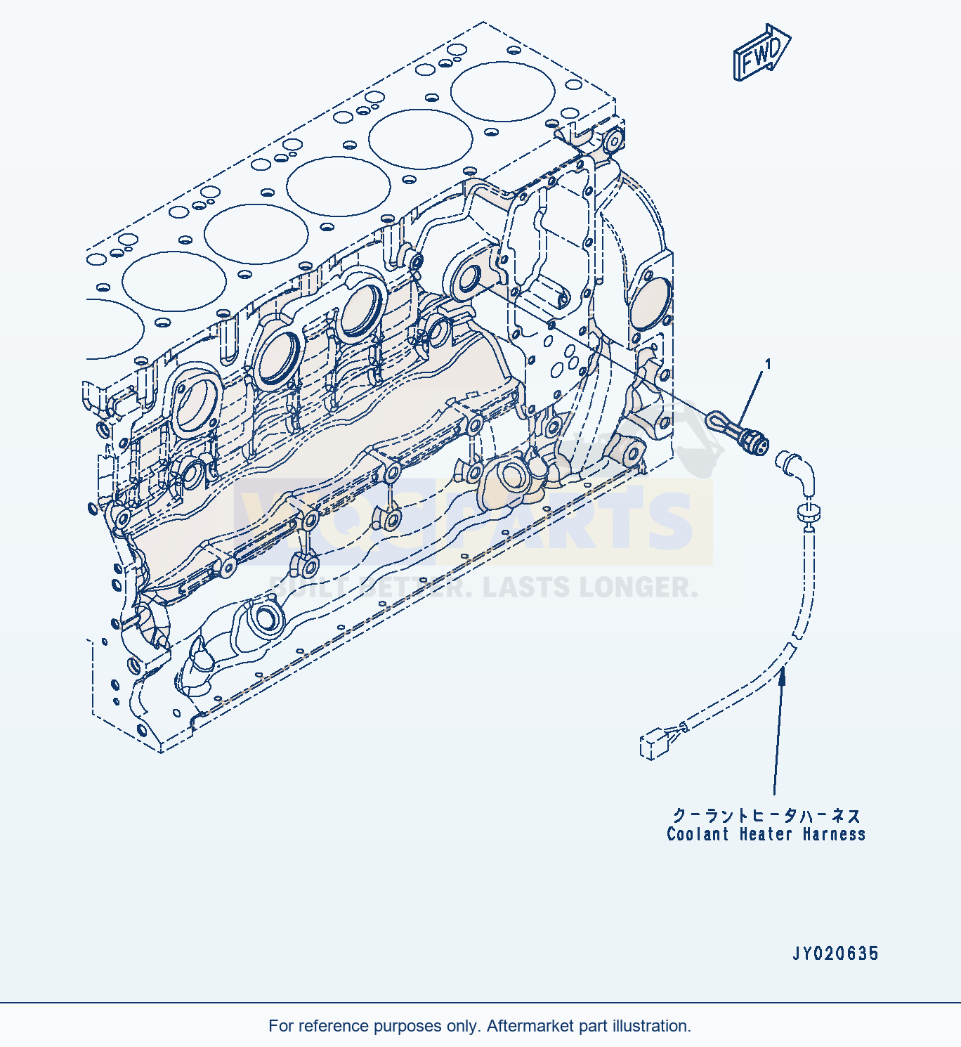 Komatsu WA270-7 Coolant Heater (#26601326-) (Ach00-002001) parts diagram