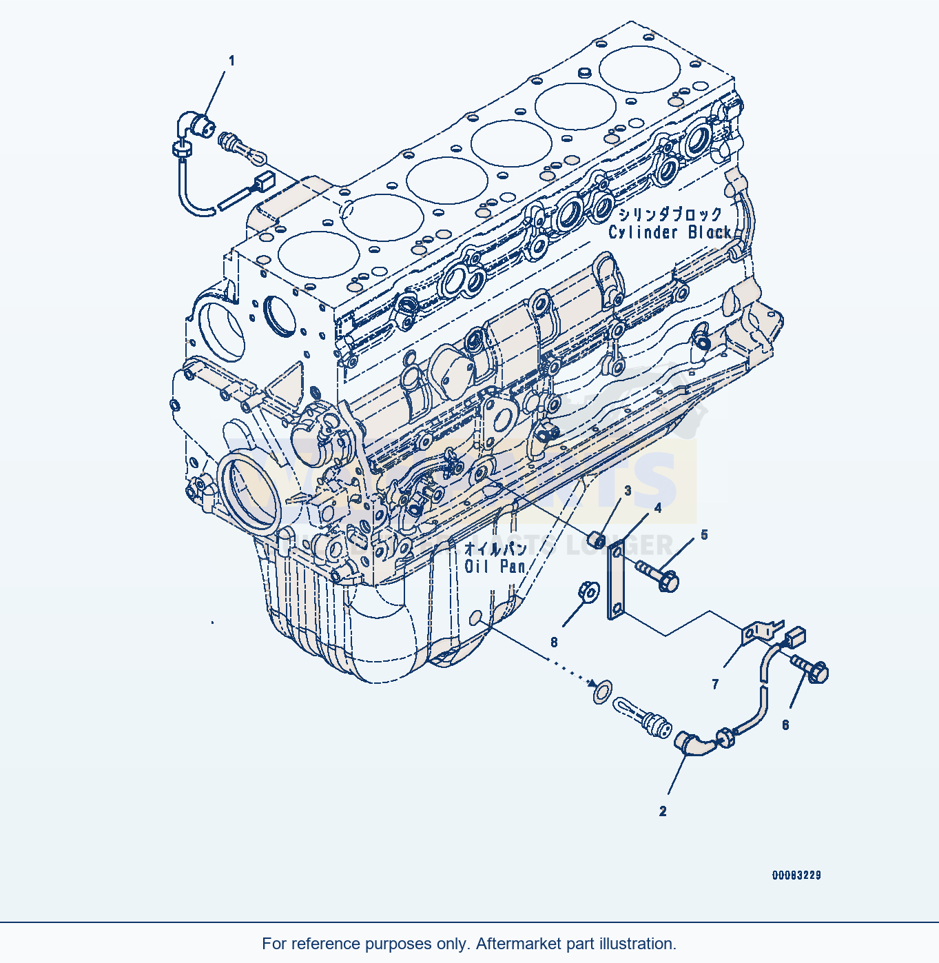 Komatsu WA270-7 Coolant Heater Related Parts (#26601326-) parts diagram