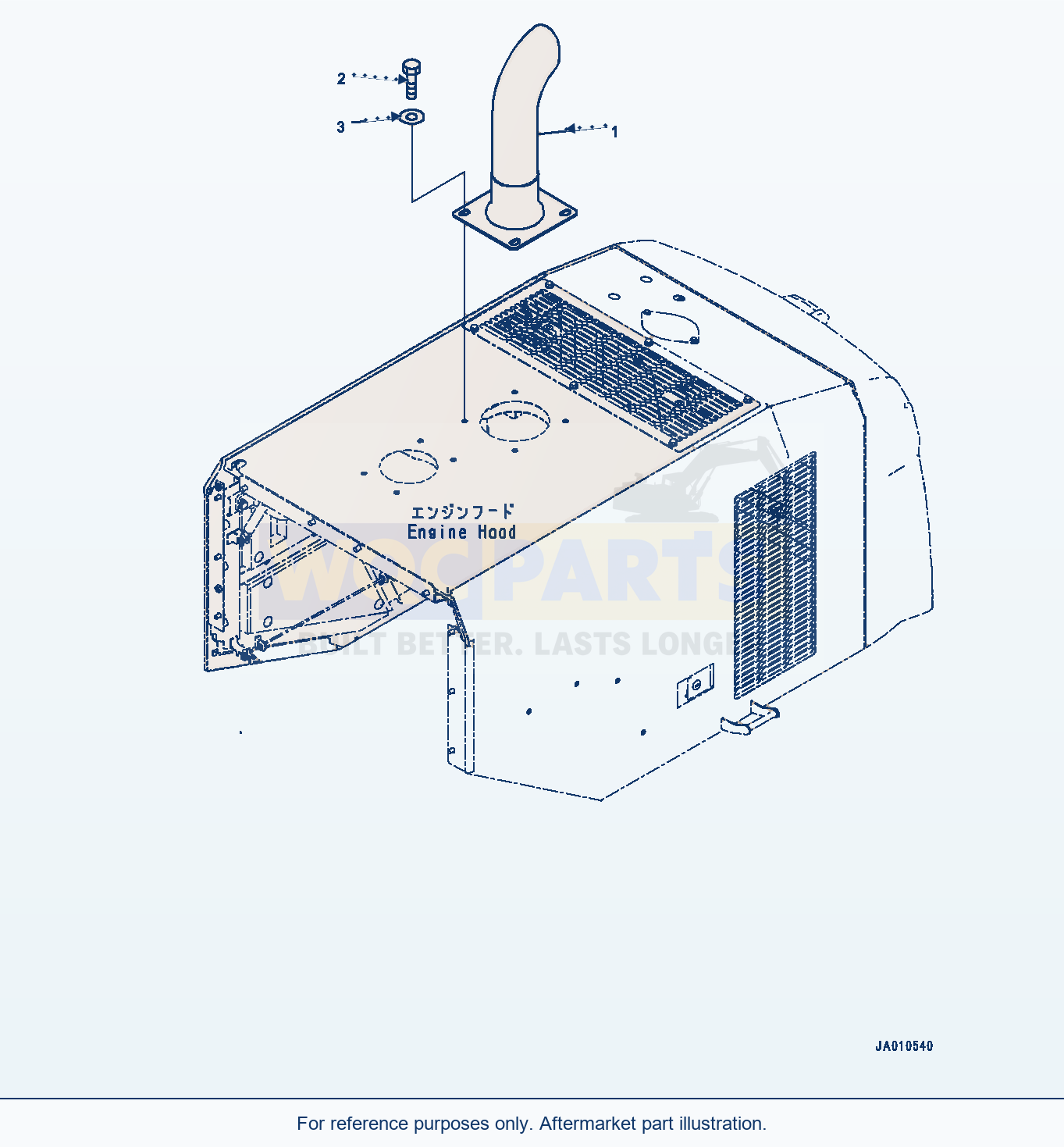Komatsu WA270-7 Exhaust Pipe (#80001-) parts diagram
