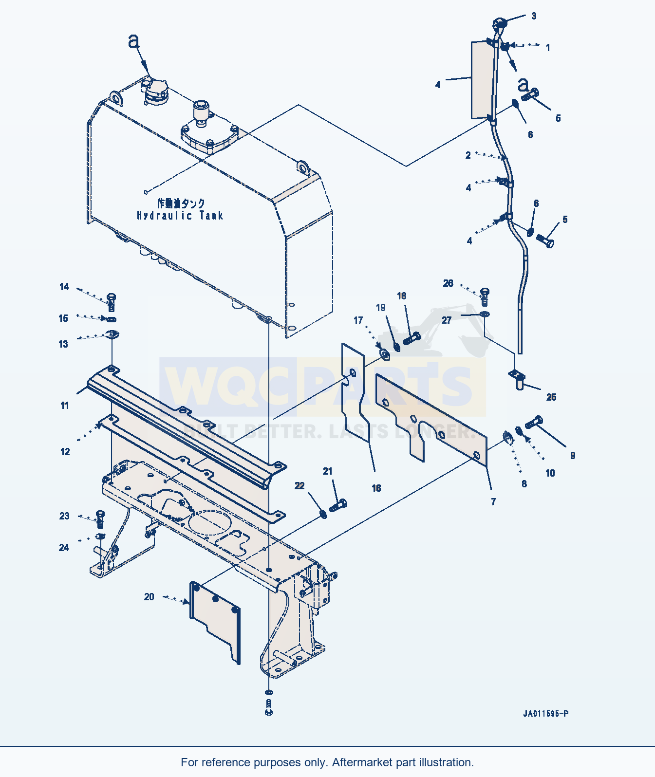 Komatsu WA270-7 Hydraulic Tank, Breather Piping (#80001-) parts diagram