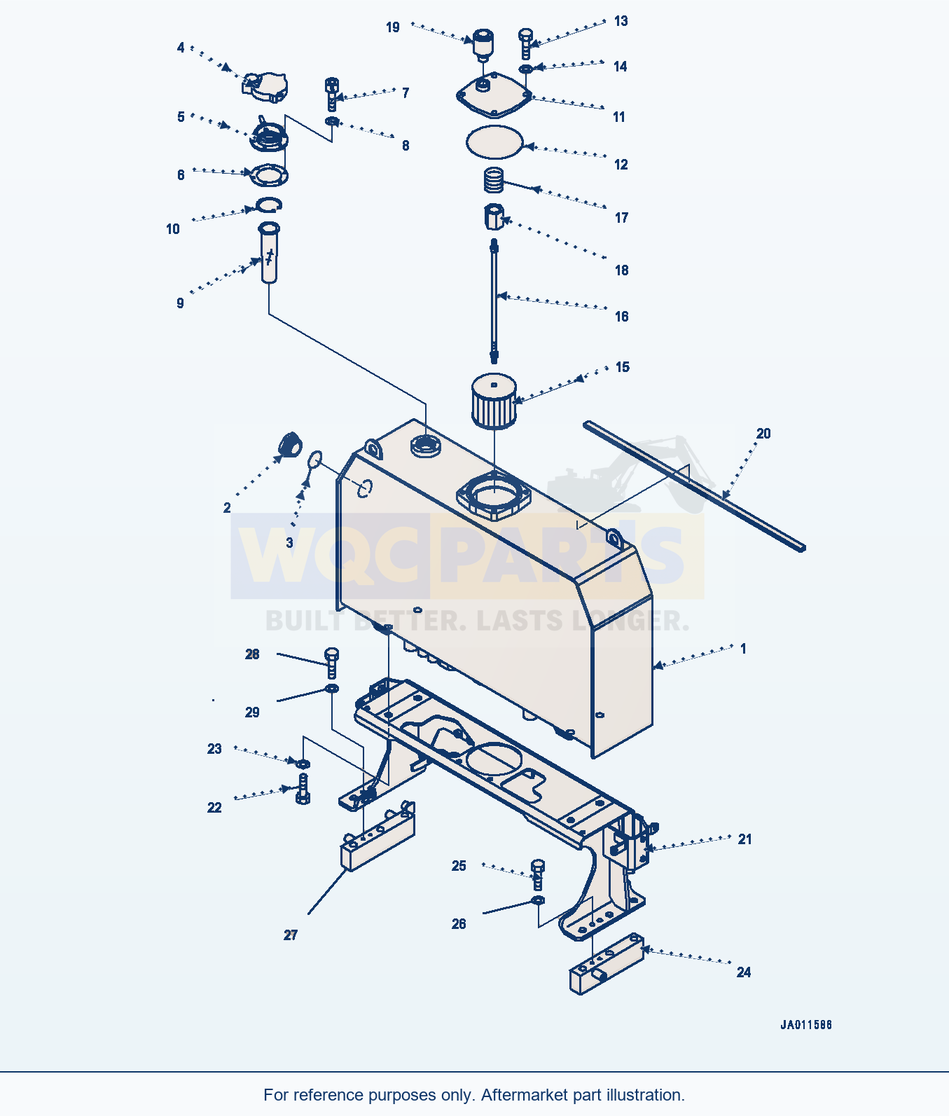 Komatsu WA270-7 Hydraulic Tank, Tank And Strainer (#80001-) parts diagram