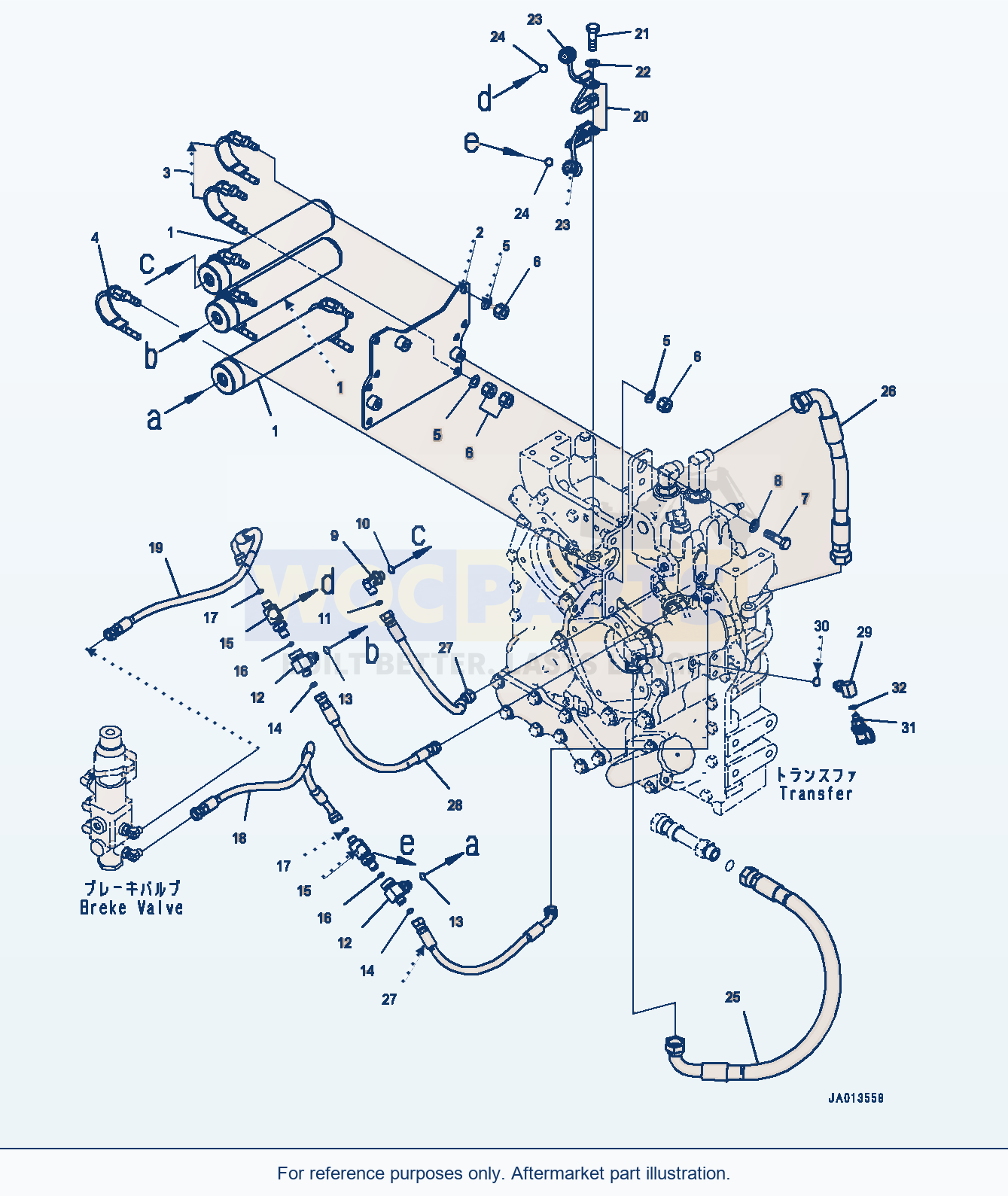 Komatsu WA270-7 Brake Control, Accumulator (#80001-) parts diagram