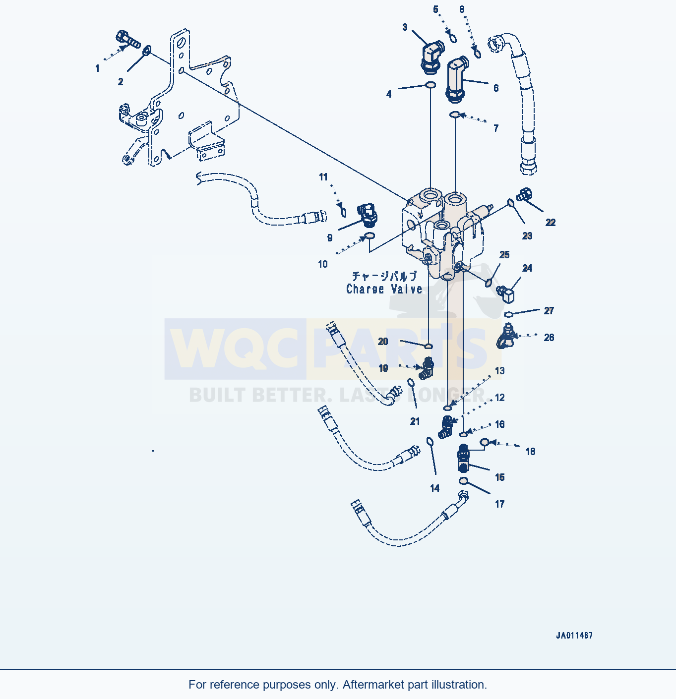 Komatsu WA270-7 Brake Control, Connecting Parts (#80001-) parts diagram