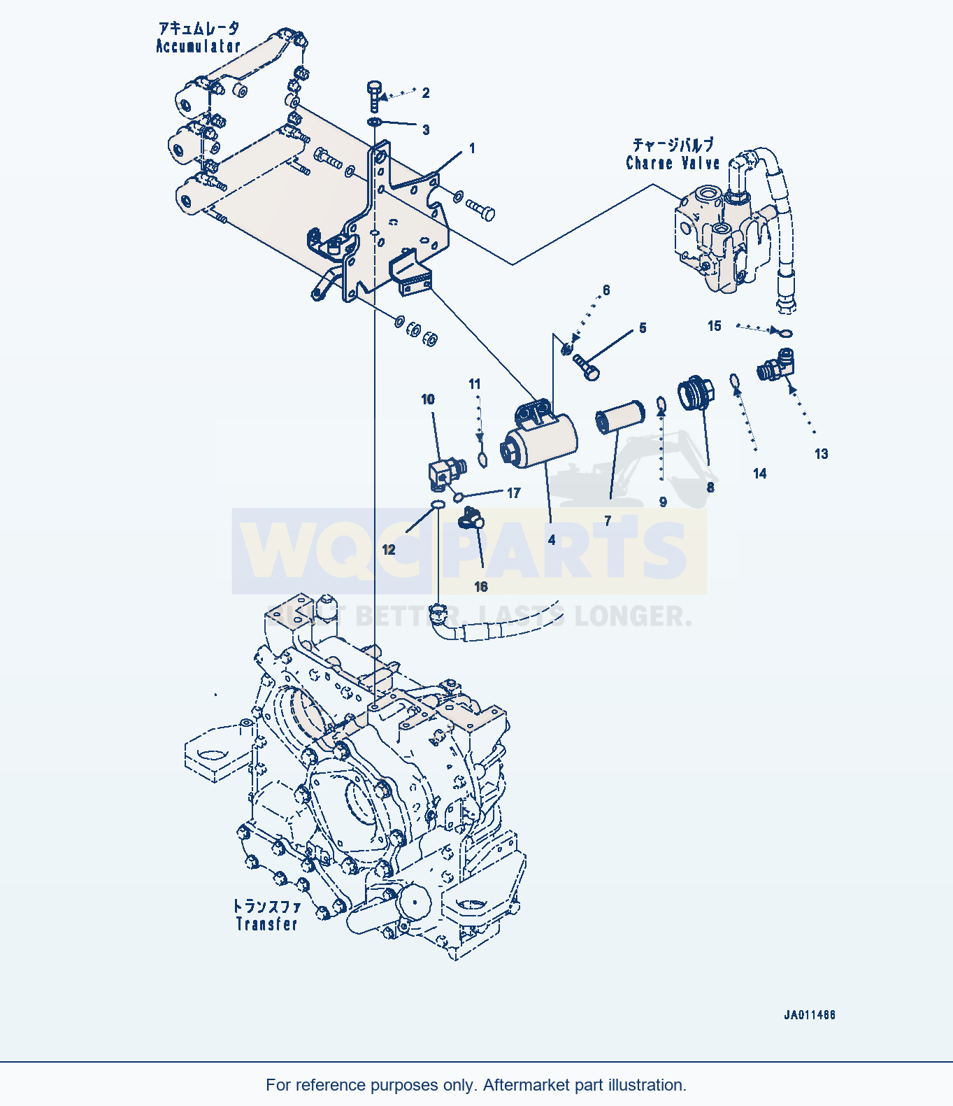 Komatsu WA270-7 Brake Control, Strainer (#80001-) parts diagram