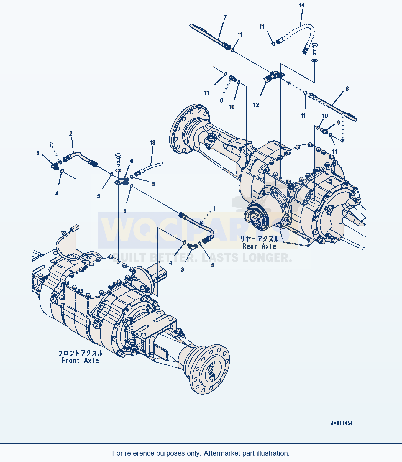 Komatsu WA270-7 Brake Piping (#80001-) parts diagram