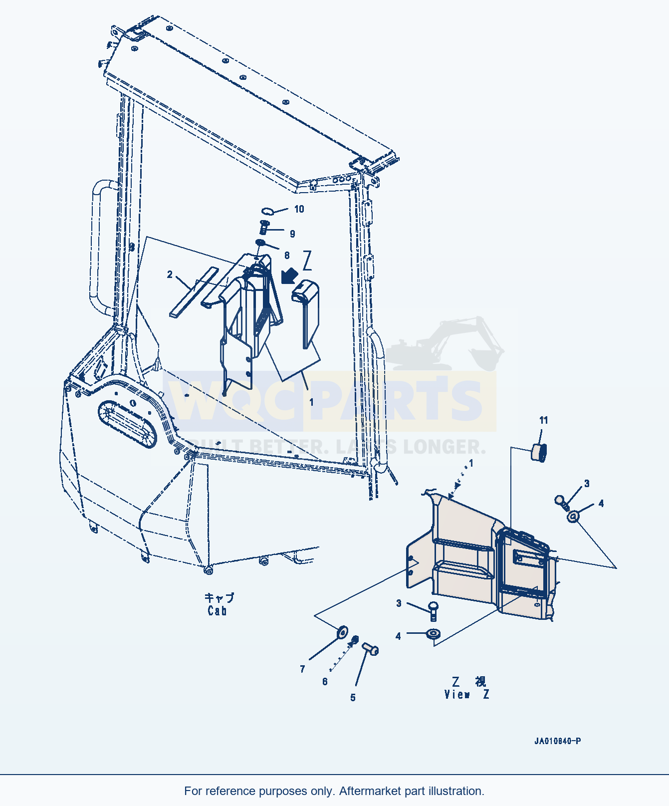 Komatsu WA270-7 Cooler And Heater Without Box (#80001-) parts diagram