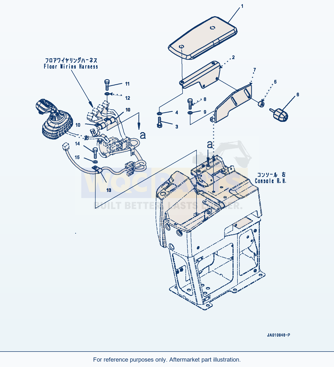 Komatsu WA270-7 Loader Control Unit, Armrest (#80001-) parts diagram