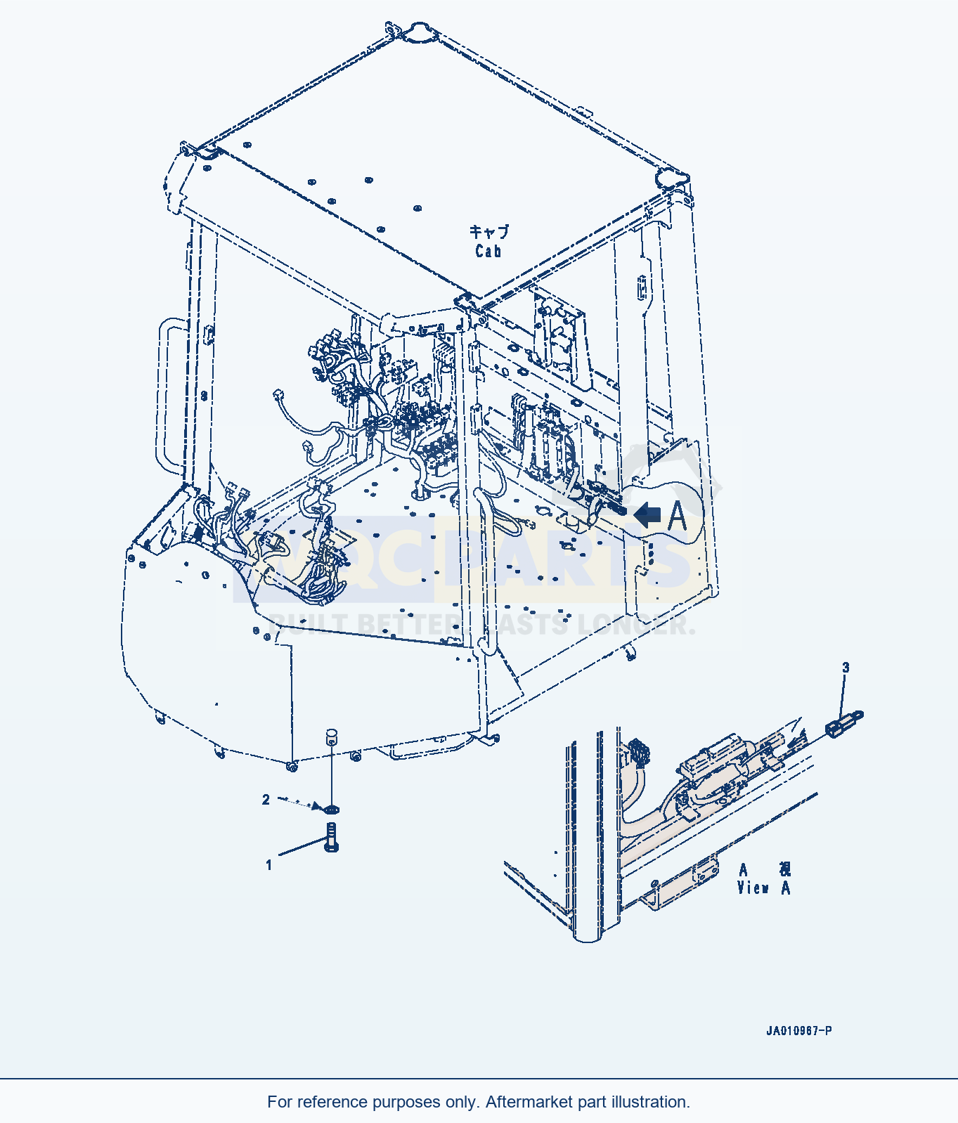 Komatsu WA270-7 Rops Cab, Bolt And Connector (#80001-) parts diagram