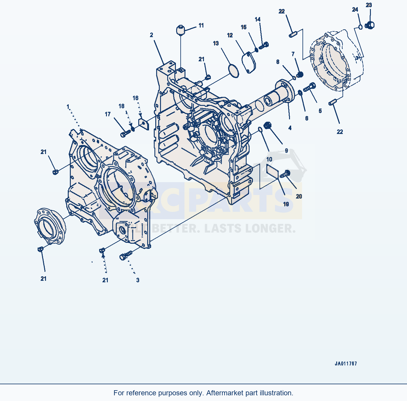 Komatsu WA270-7 Transfer, Case (#80001-) parts diagram