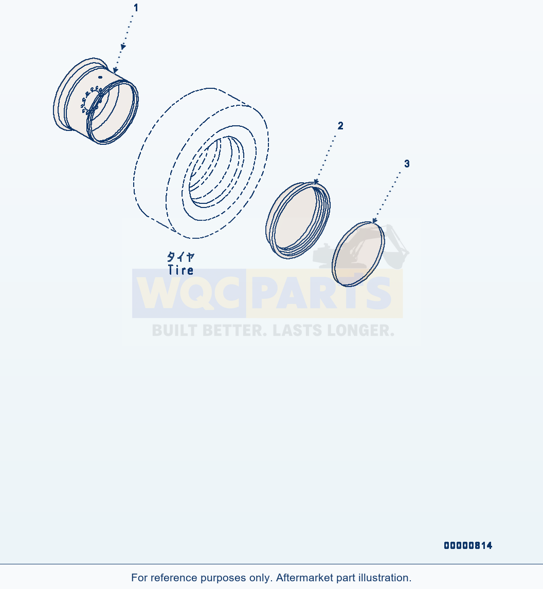 Komatsu WA270-7 Rim (#80001-80273) parts diagram