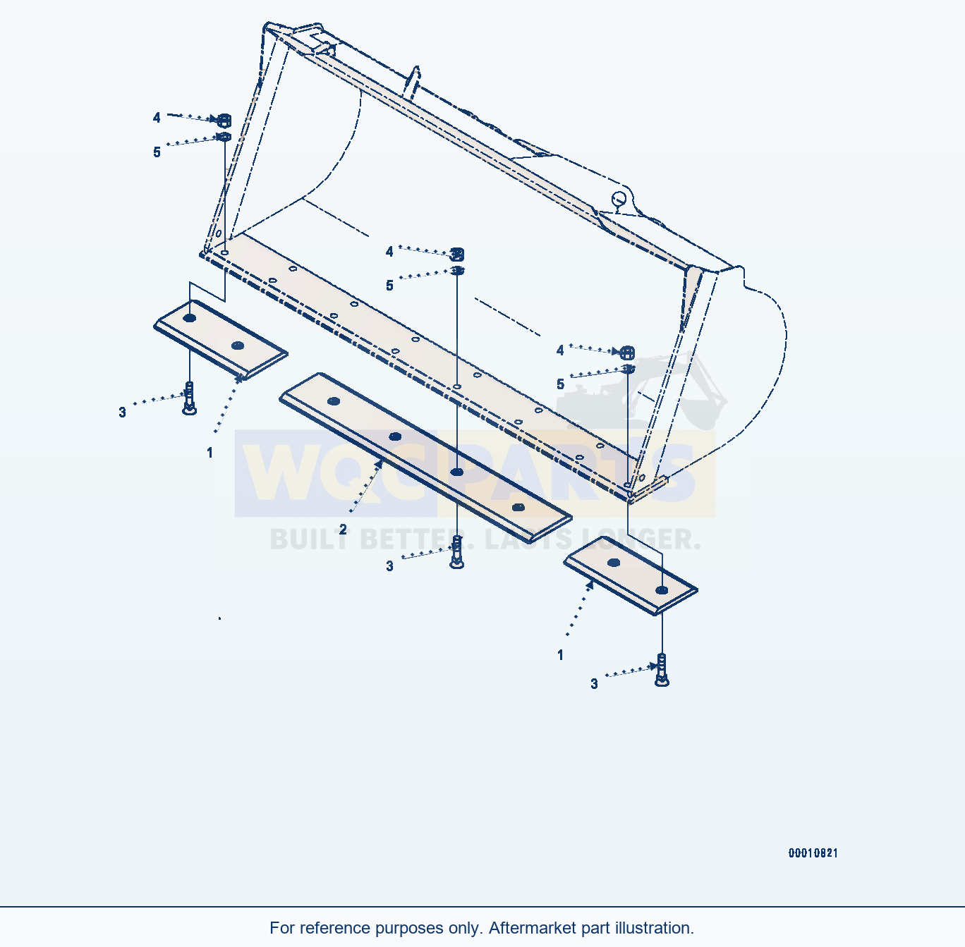 Komatsu WA270-7 Bolt On Cutting Edge (#80001-) parts diagram