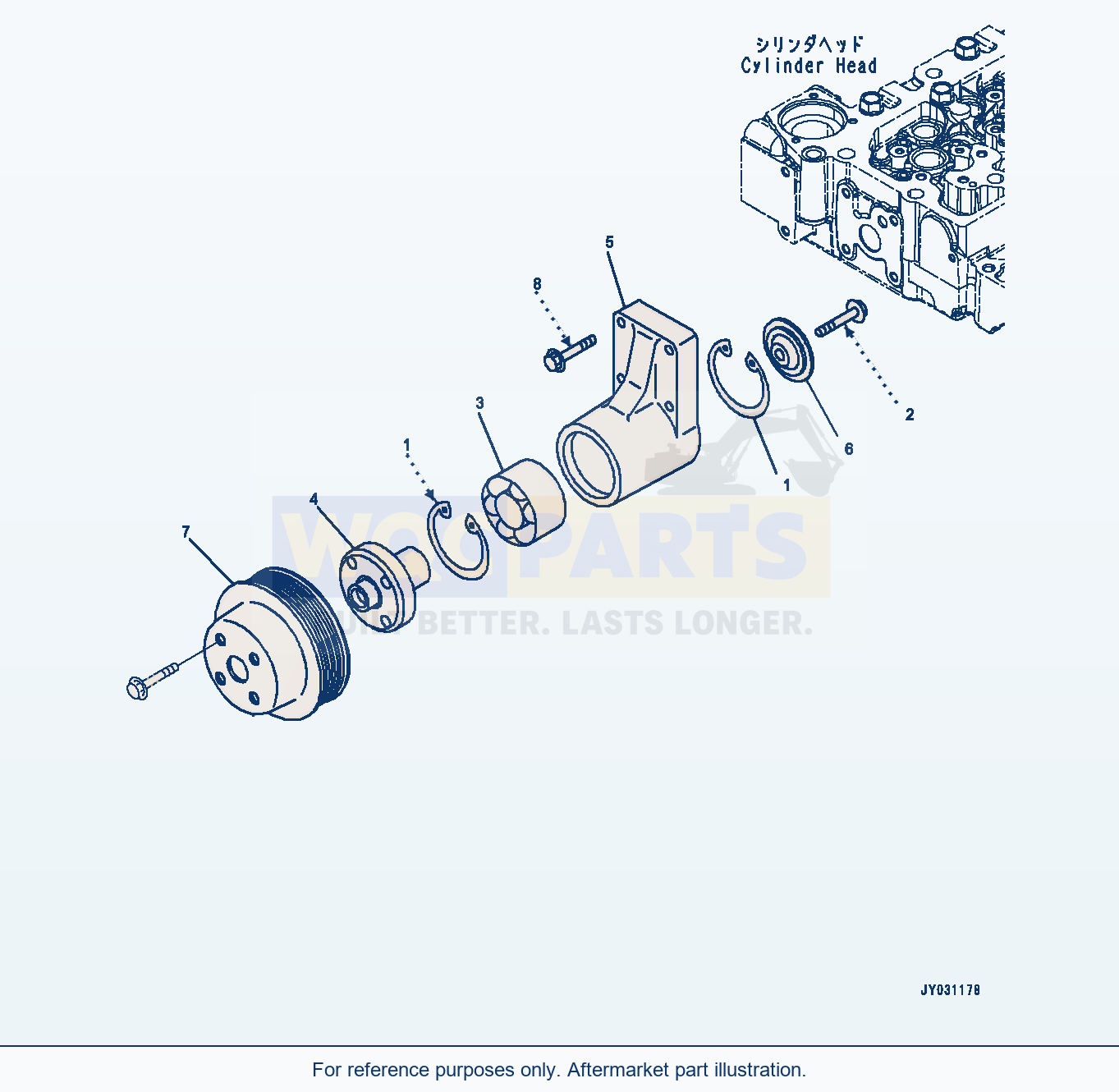 Komatsu WA270-8 Cooling Fan Drive (#26644419-) (Afa10-001001) parts diagram