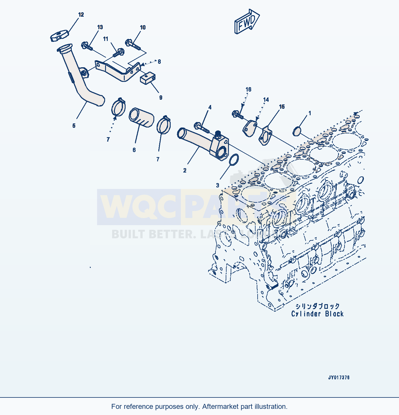 Komatsu WA270-8 Engine Oil Filler (#26644419-) (Aob10-001001) parts diagram