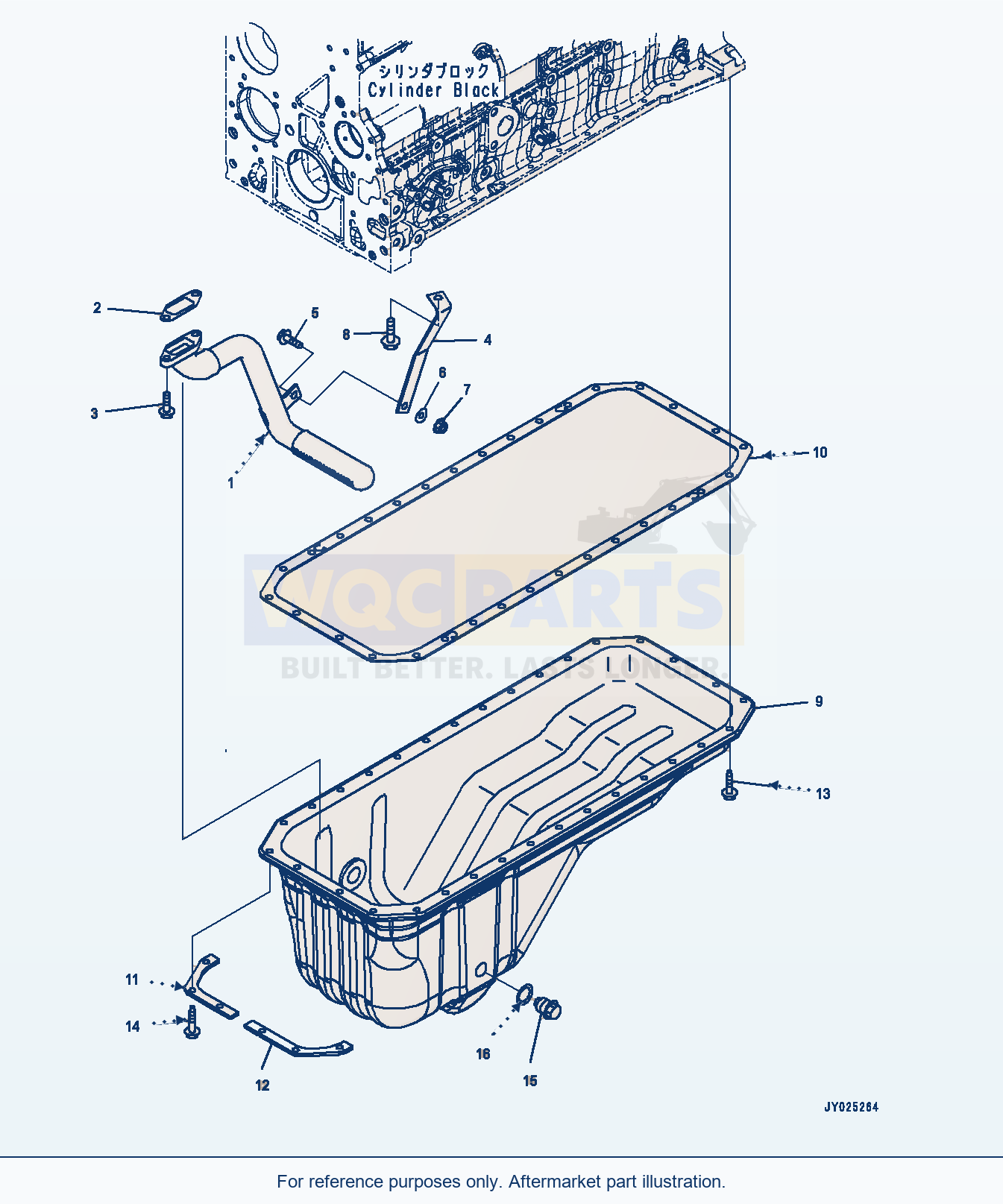 Komatsu WA270-8 Engine Oil Pan (#26644419-) (Aop10-001001) parts diagram