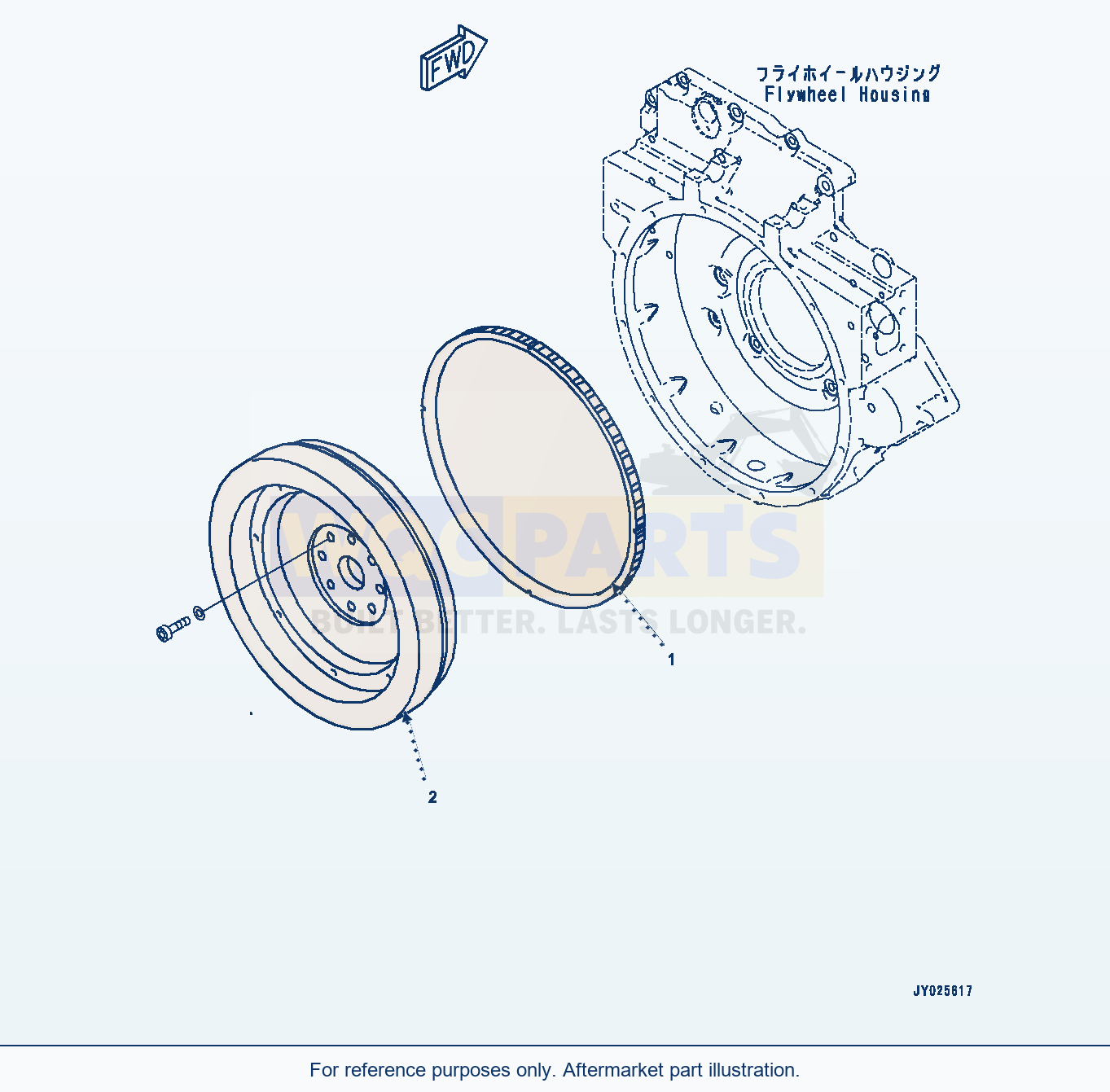 Komatsu WA270-8 Flywheel (#26644419-) (Afw00-001001) parts diagram