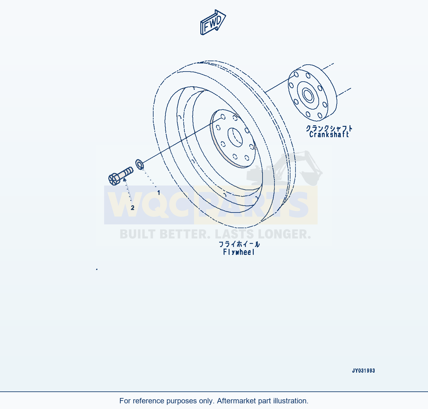 Komatsu WA270-8 Flywheel Mounting (#26644419-) (Afw10-001001) parts diagram