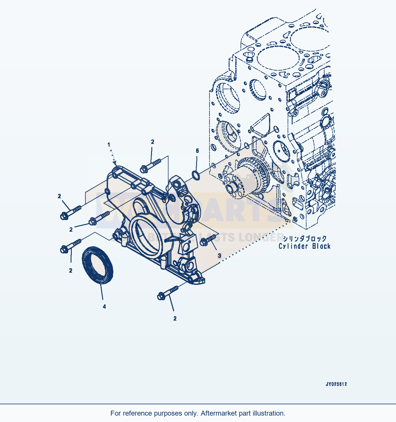 Komatsu WA270-8 Front Gear Cover (#26644419-) (Agg00-001001) parts diagram