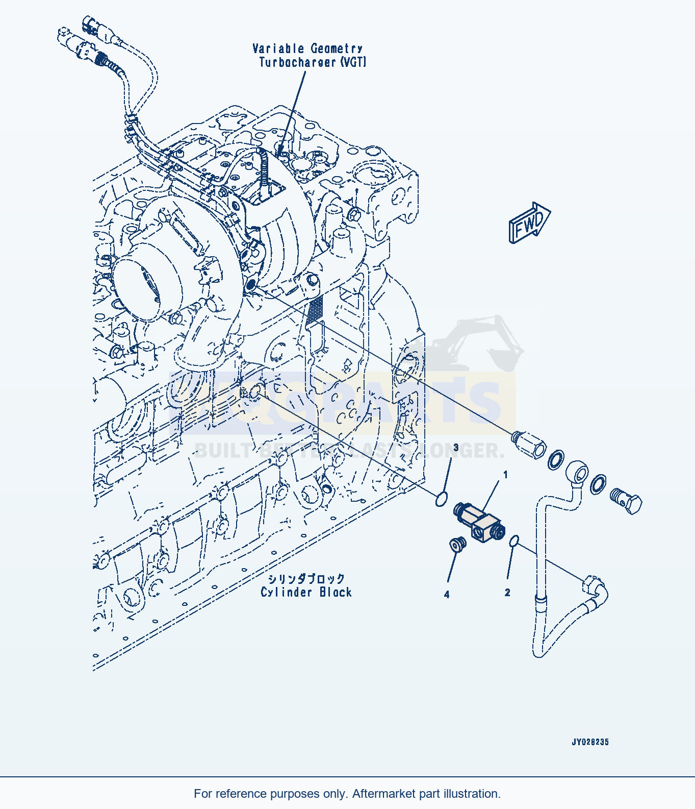 Komatsu WA270-8 Coolant Piping (#26644419-) (Ahe10-001001) parts diagram