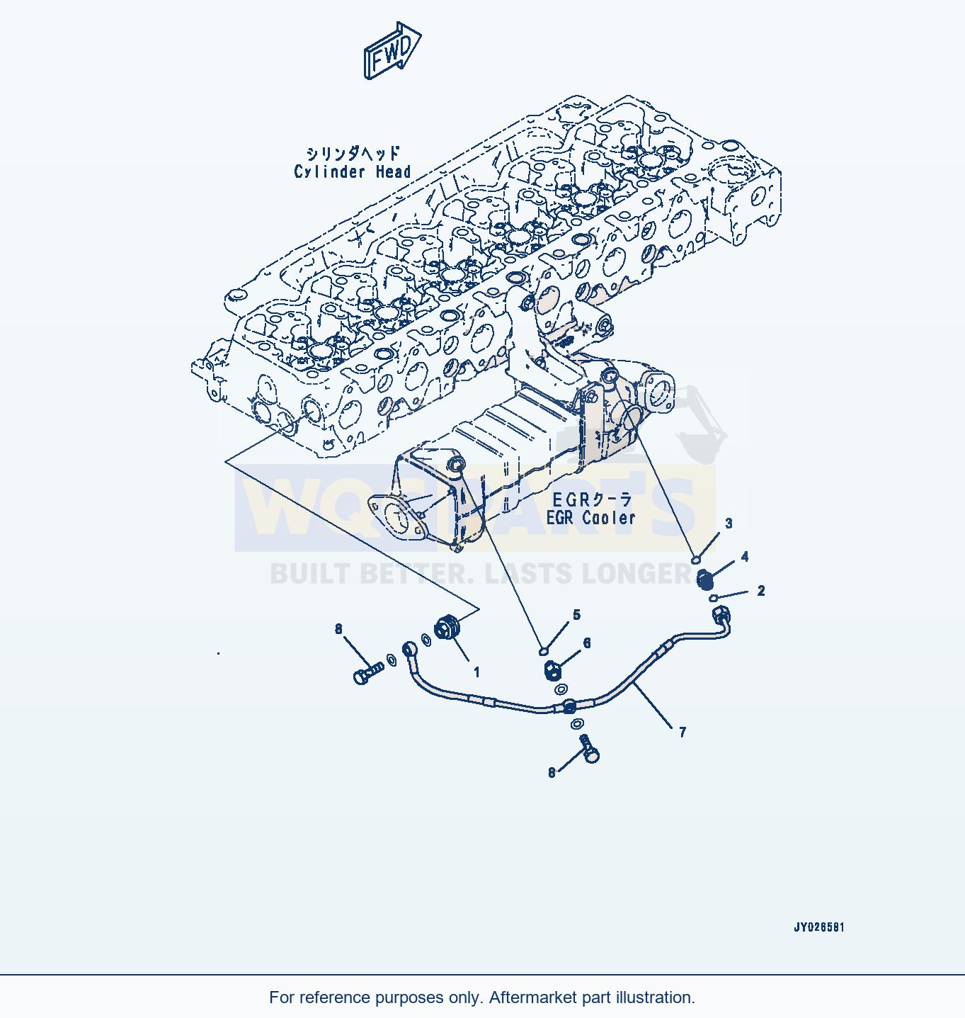 Komatsu WA270-8 Engine Coolant Vent (#26644419-) (Arp00-001001) parts diagram