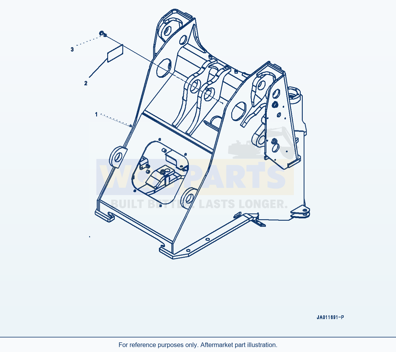 Komatsu WA270-8 Front Frame (#83001-) parts diagram