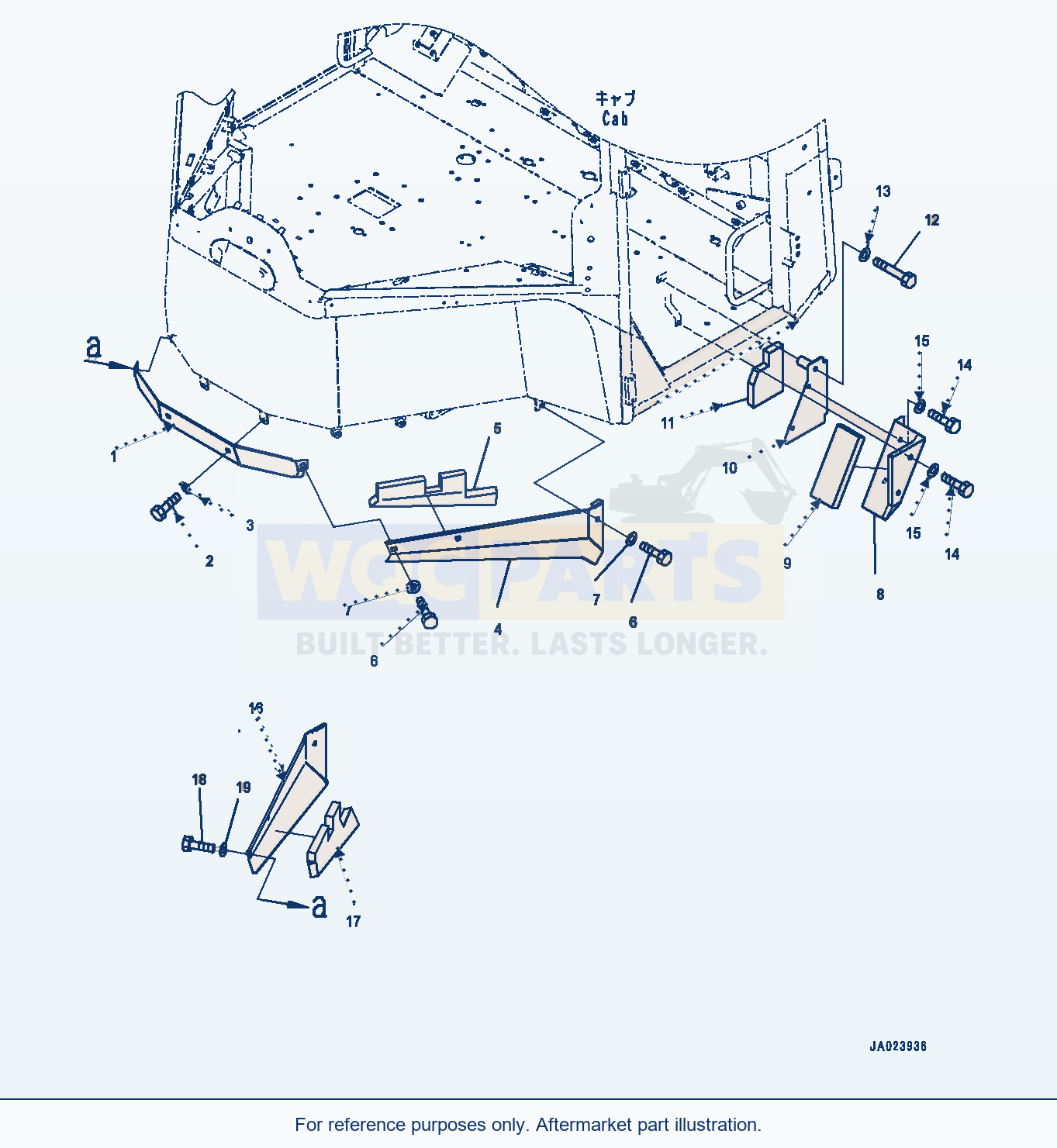 Komatsu WA270-8 Front Cover (#83001-) parts diagram