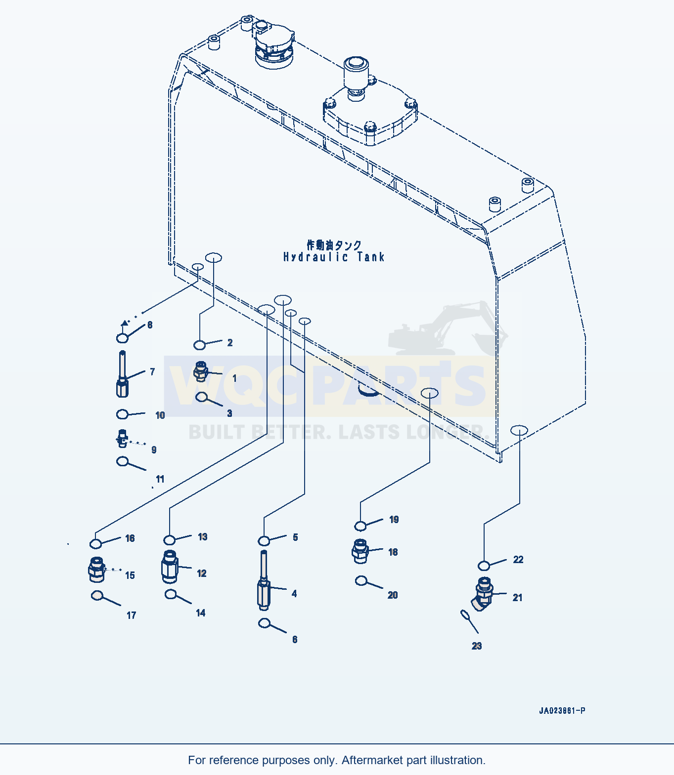 Komatsu WA270-8 Hydraulic Tank, Connecting Parts (#83001-) parts diagram