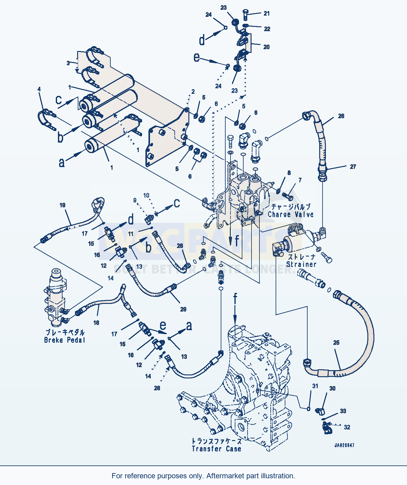 Komatsu WA270-8 Brake Control, Accumulator (#83001-) parts diagram