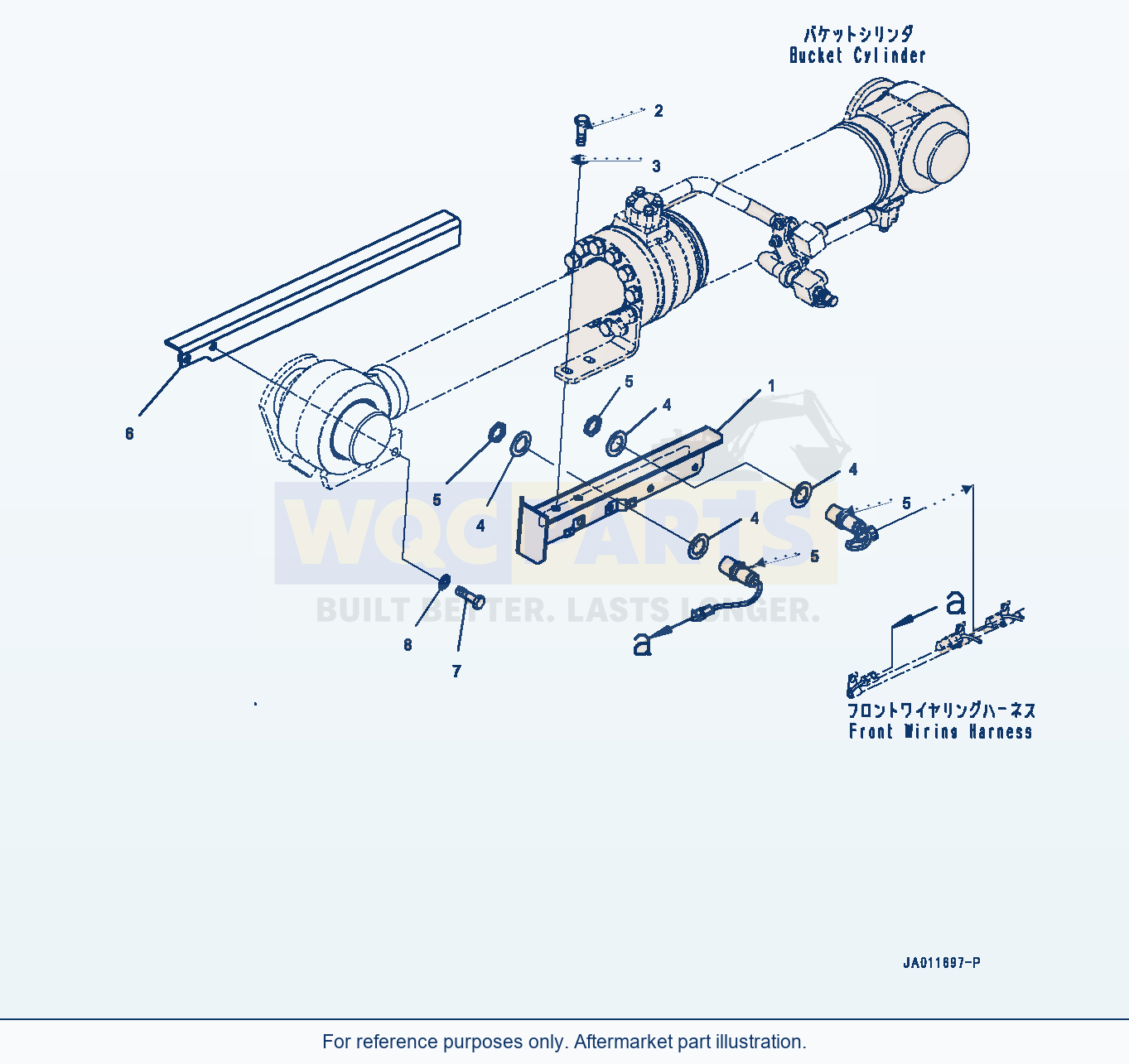 Komatsu WA270-8 Bucket Positioner (#83001-) parts diagram