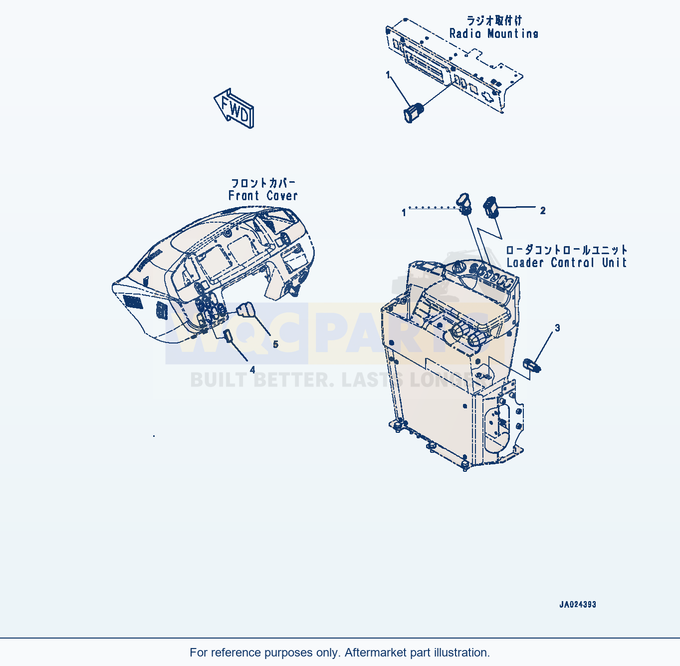 Komatsu WA270-8 Floor Switch (#83001-) parts diagram