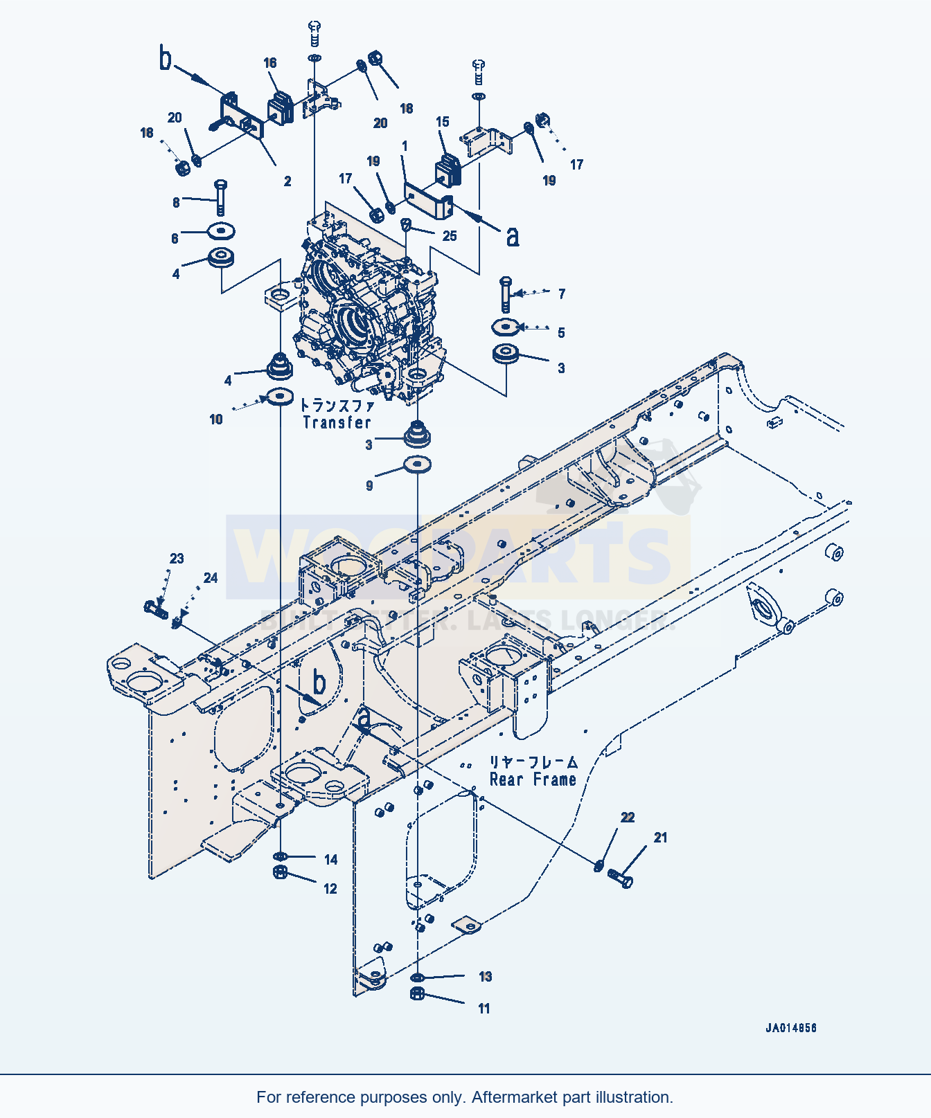 Komatsu WA270-8 Transfer Case Mounting (#83001-) parts diagram