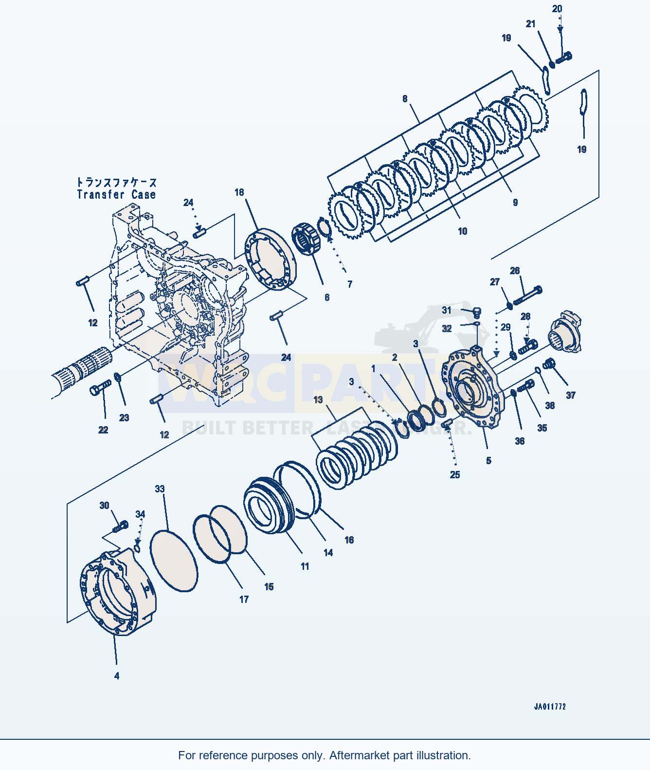 Komatsu WA270-8 Transfer, Parking Brake (#83001-) parts diagram