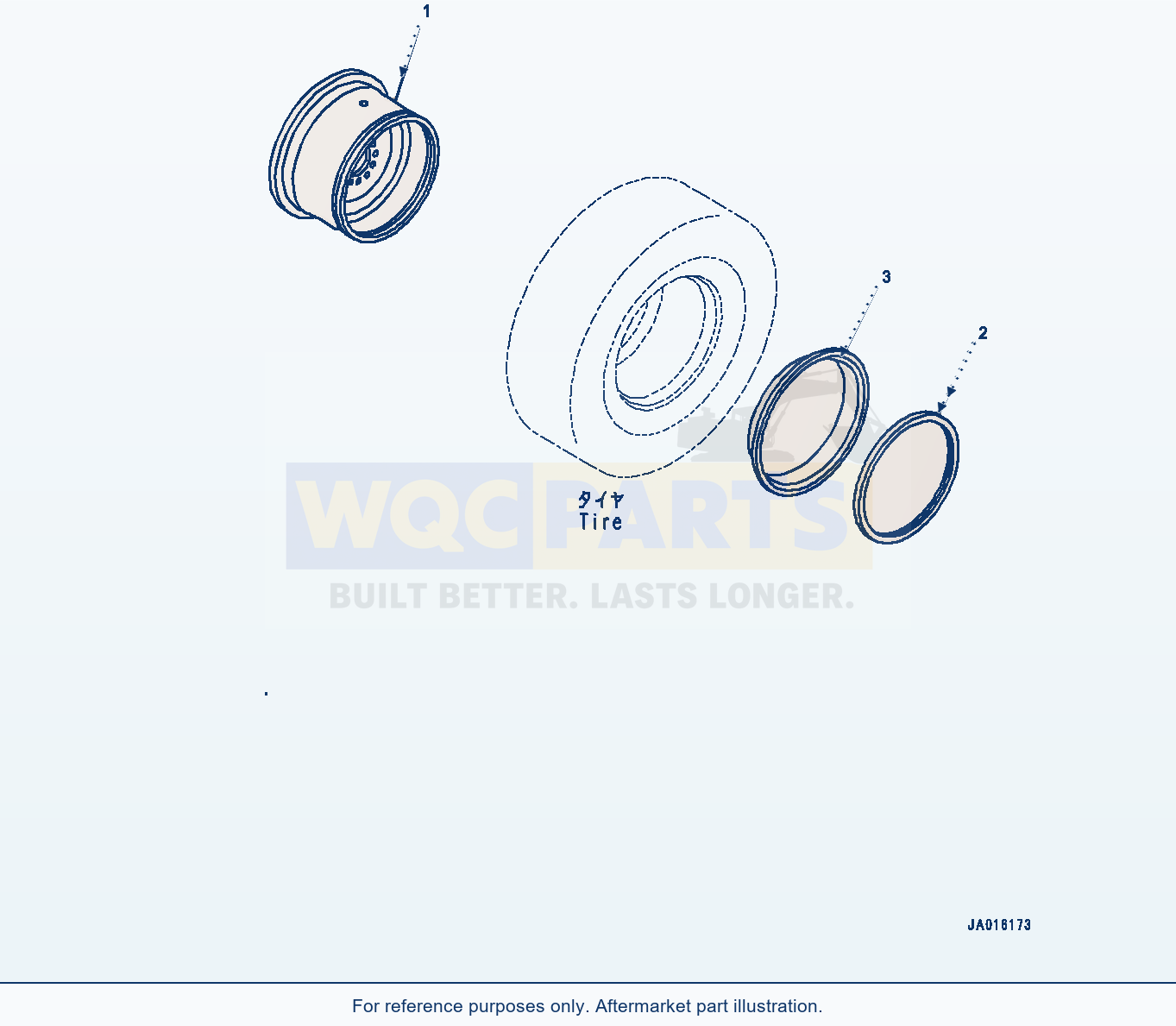 Komatsu WA270-8 Rim (#83001-) parts diagram