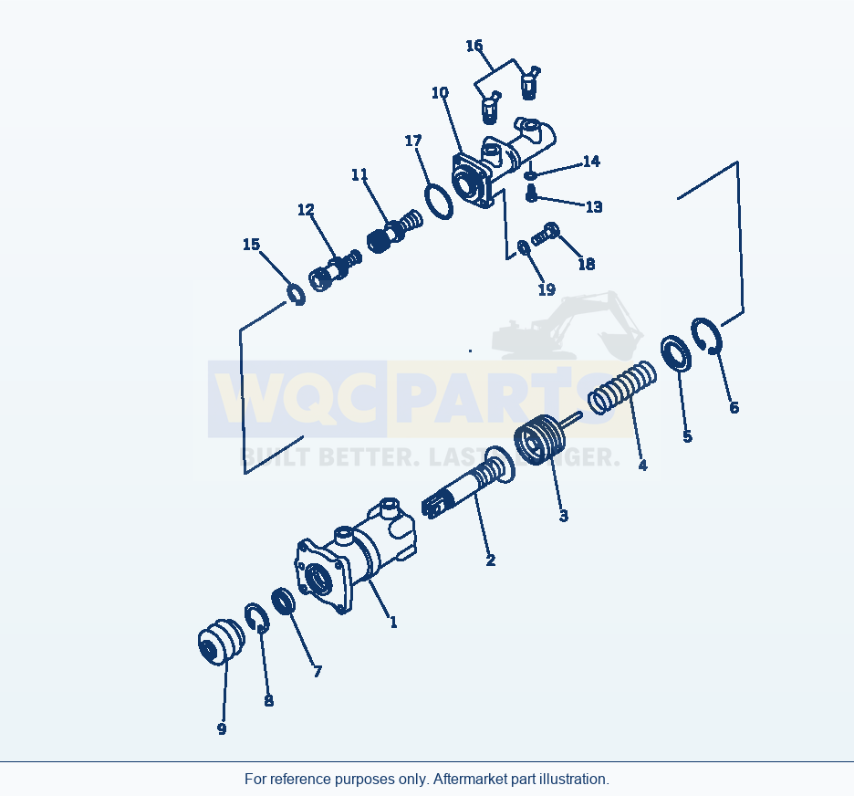 Komatsu WA320-1 Booster And Master Cylinder(#10001-19999) parts diagram