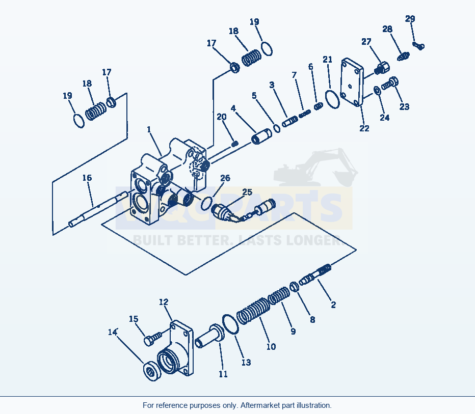 Komatsu WA320-1 Brake Valve(#20001-) Serial 10001-UP parts diagram
