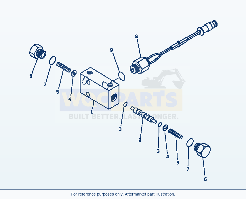 Komatsu WA320-1 Differential Valve(#20001-) Serial 10001-UP parts diagram