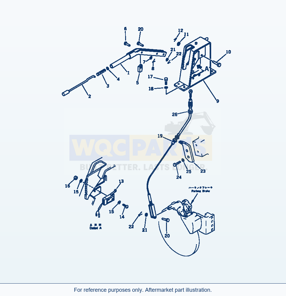 Komatsu WA320-1 Parking Brake Control Serial 10001-UP parts diagram