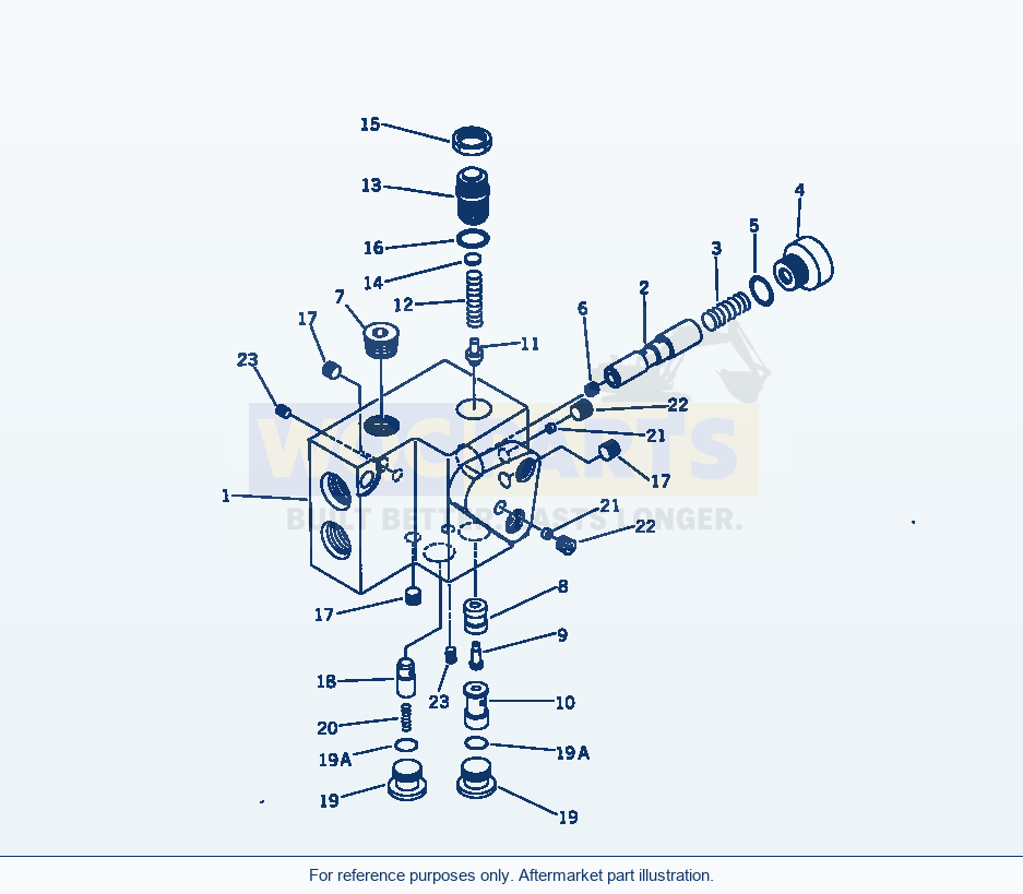 Komatsu WA320-1 Unload Relief Valve(#20001-) Serial 10001-UP parts diagram