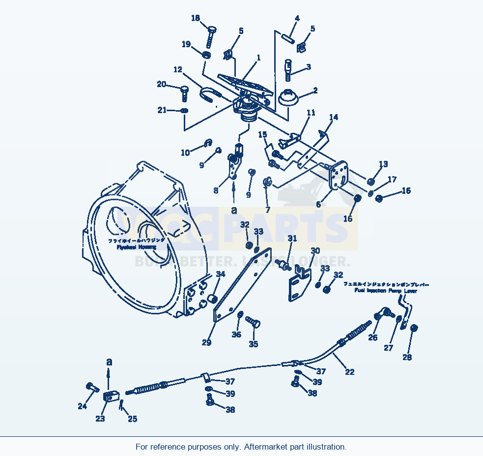 Komatsu WA320-1 Accelerator Pedal And Linkage(#10001-19999) parts diagram