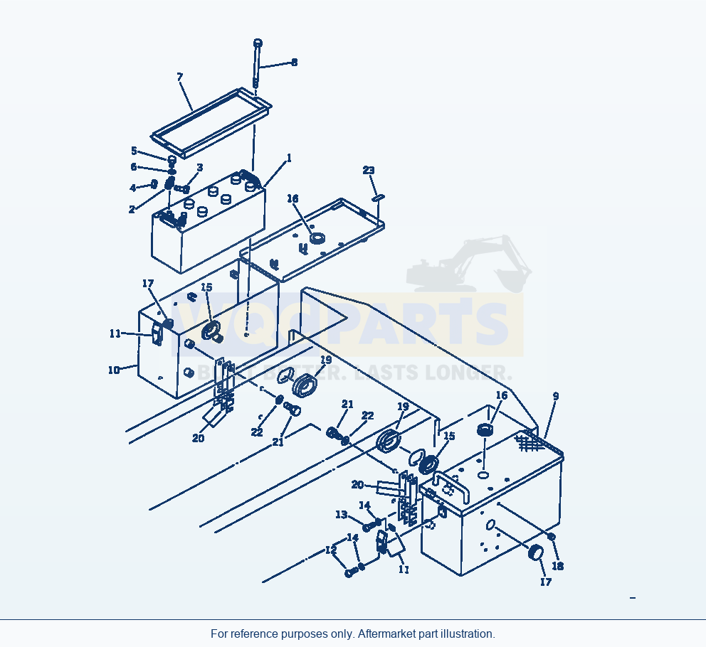 Komatsu WA320-1 Battery(#20001-) Serial 10001-UP parts diagram