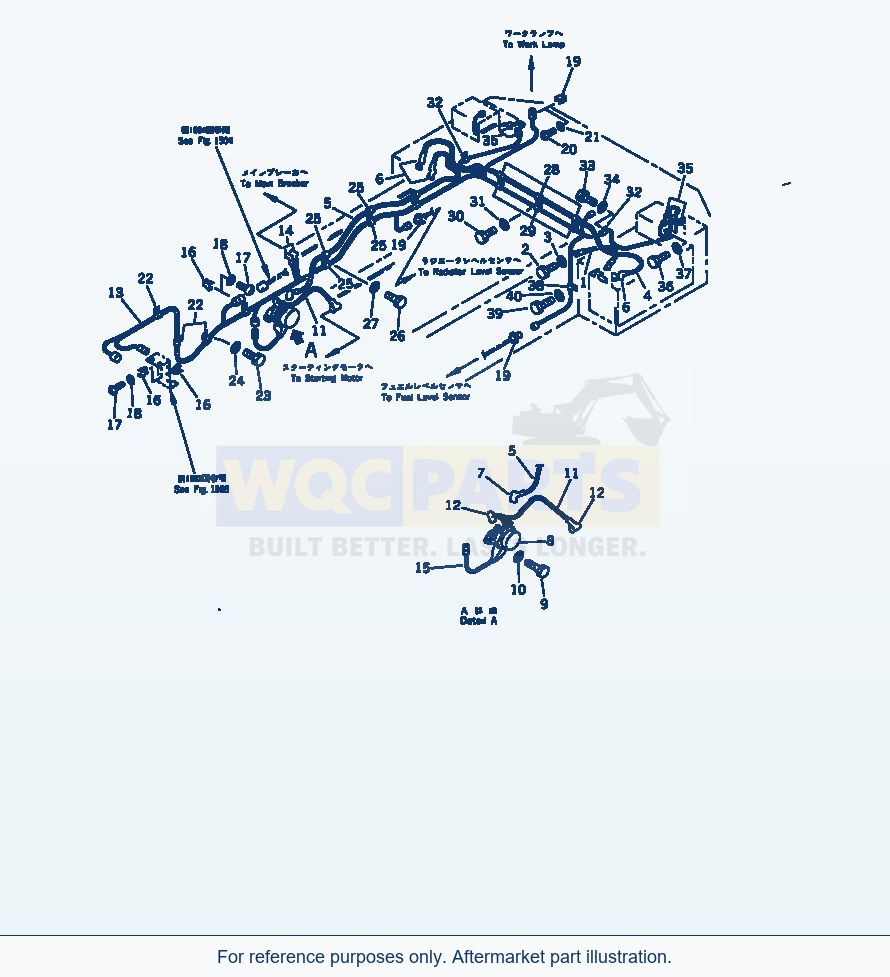 Komatsu WA320-1 Electrical System (Battery Line)(#10001-19999) parts diagram