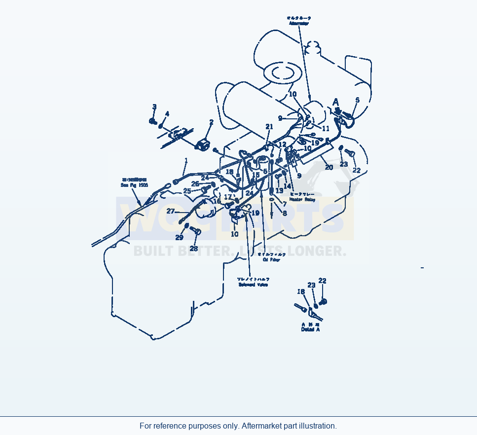 Komatsu WA320-1 Electrical System (Engine Sensor)(#10001-19999) parts diagram