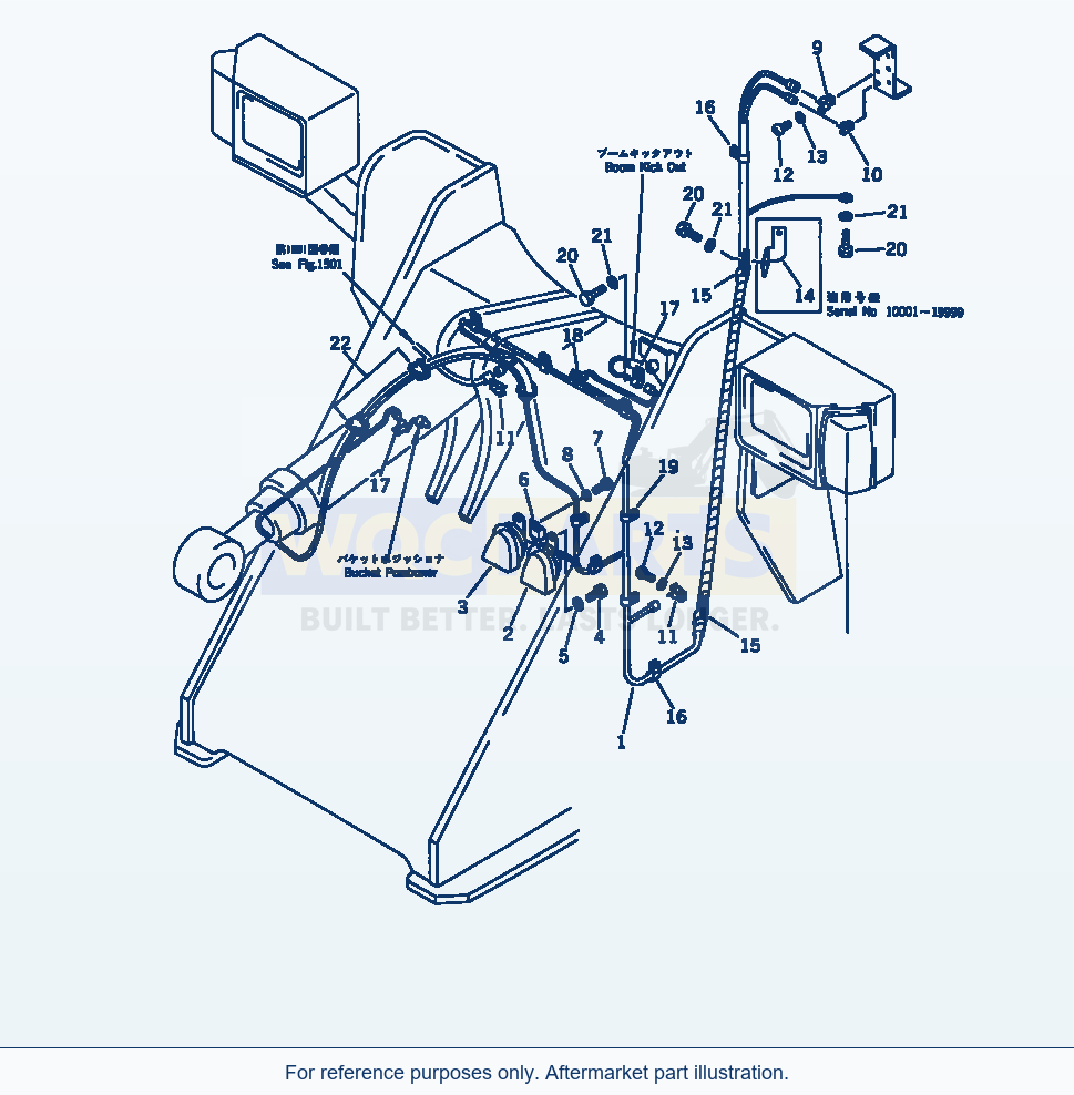 Komatsu WA320-1 Electrical System (Front Line)(#10001-19999) parts diagram