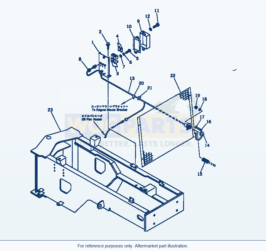 Komatsu WA320-1 Engine Oil Pan Heater(#20001-) Serial 10001-UP parts diagram