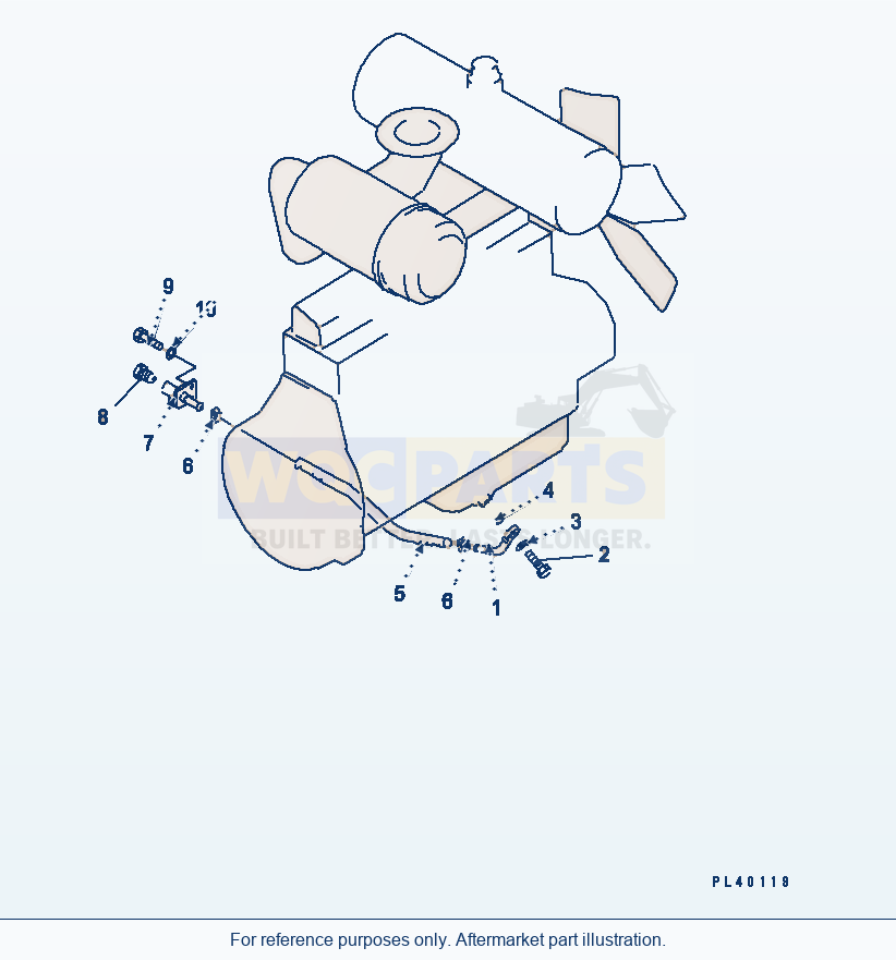 Komatsu WA320-1 Engine Related Parts(#10001-.) Serial 10001-UP parts diagram