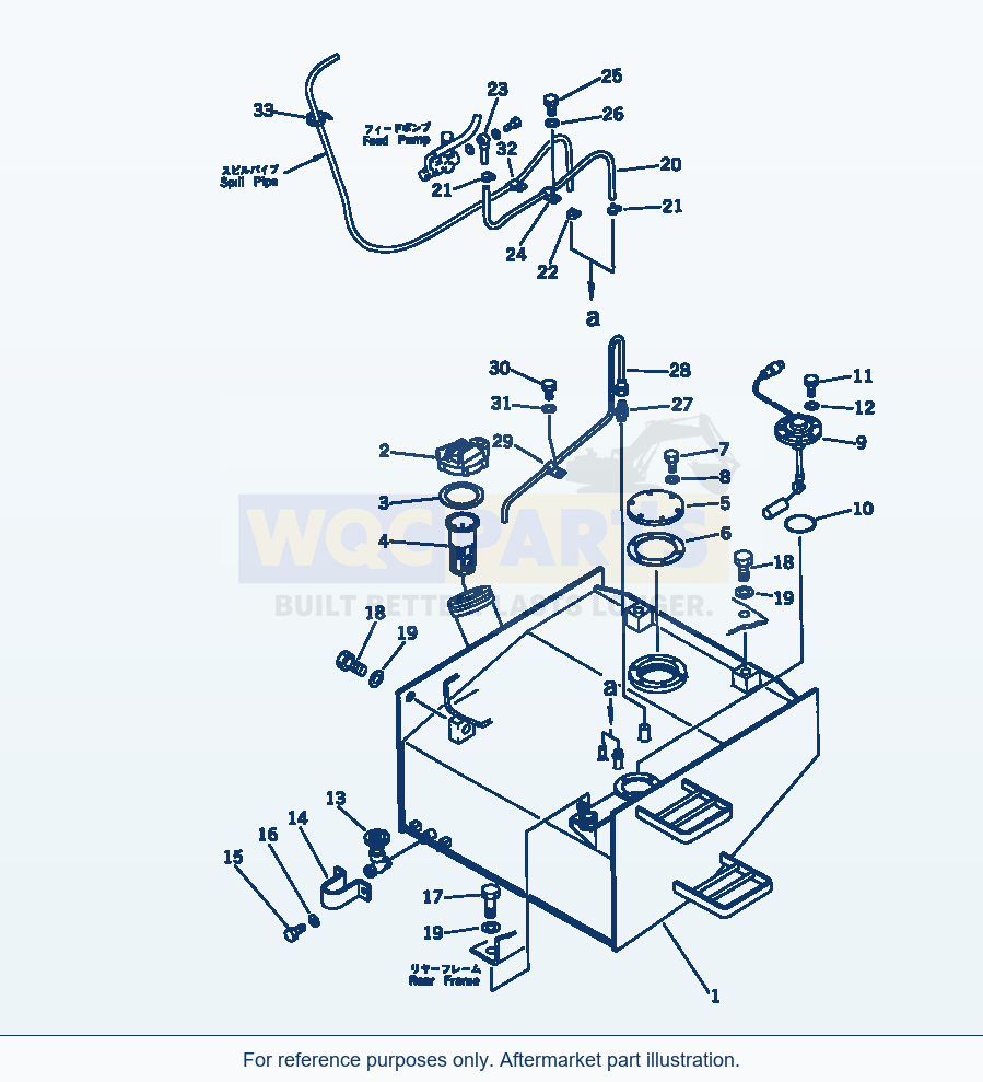 Komatsu WA320-1 Fuel Tank And Piping(#10001-19999) parts diagram