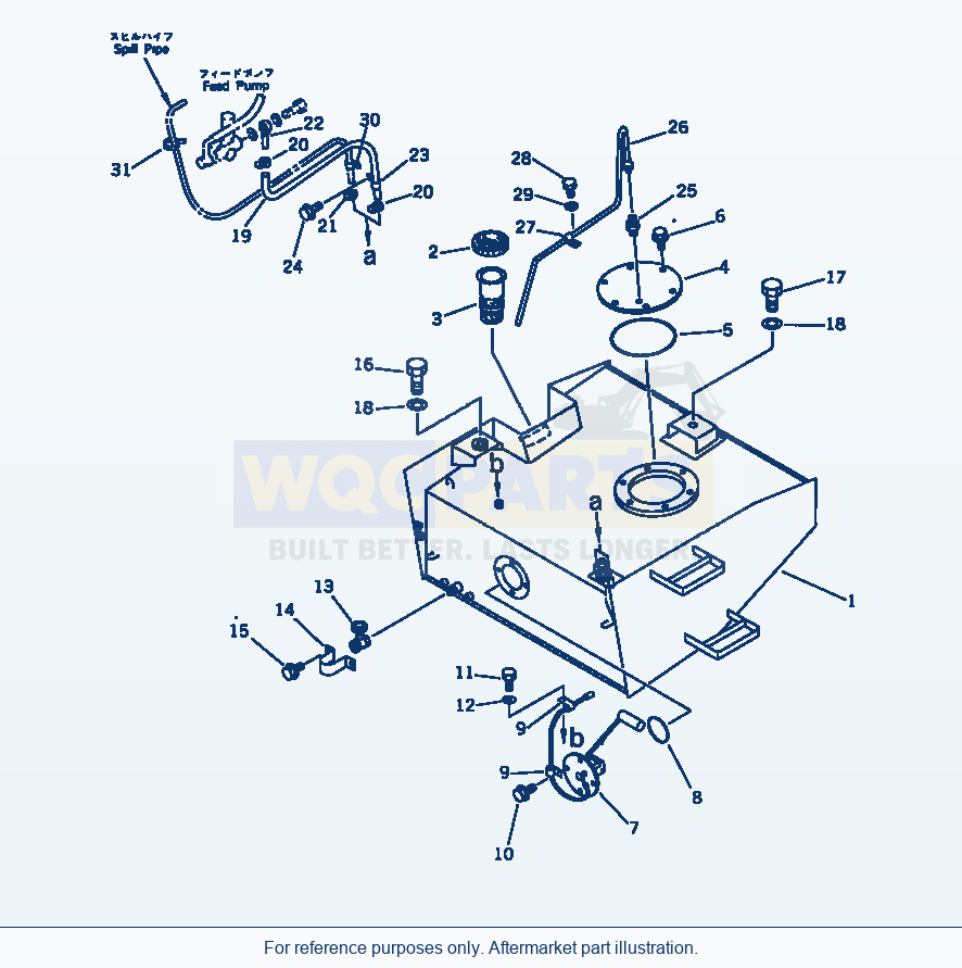 Komatsu WA320-1 Fuel Tank And Piping(#20001-) Serial 10001-UP parts diagram