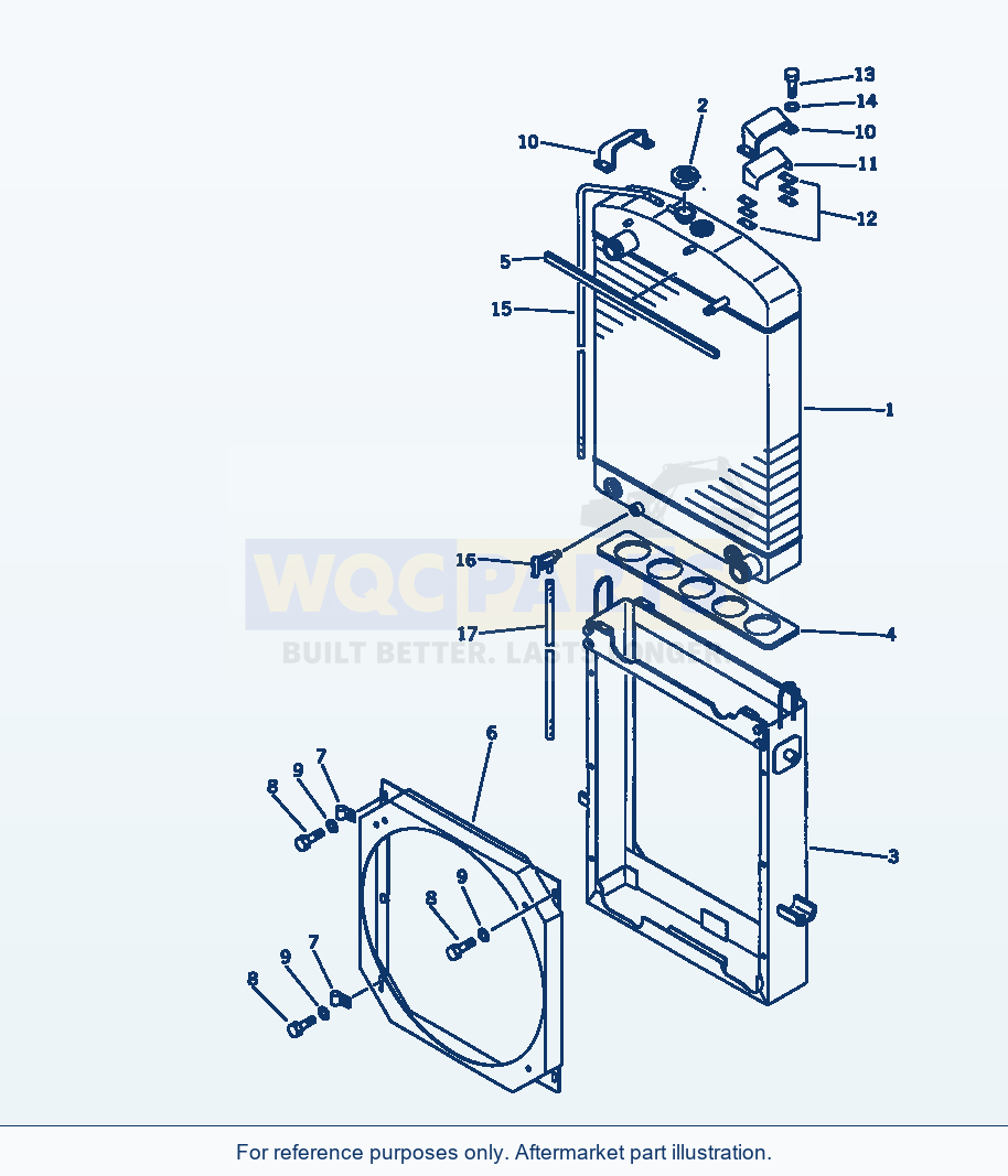 Komatsu WA320-1 Radiator(#10001-19999) parts diagram