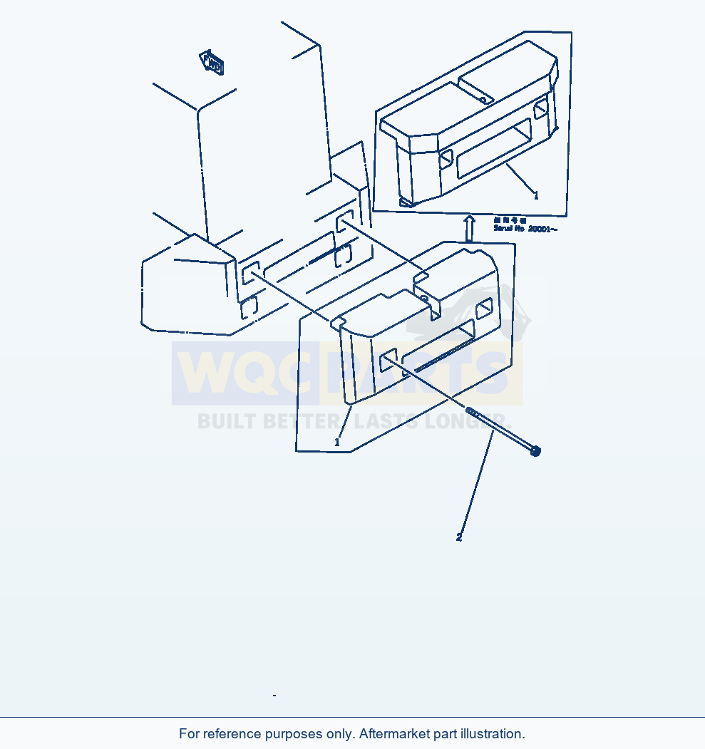 Komatsu WA320-1 Additional Counter Weight Serial 10001-UP parts diagram